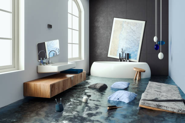 Water damage restoration process in Key Center, WA